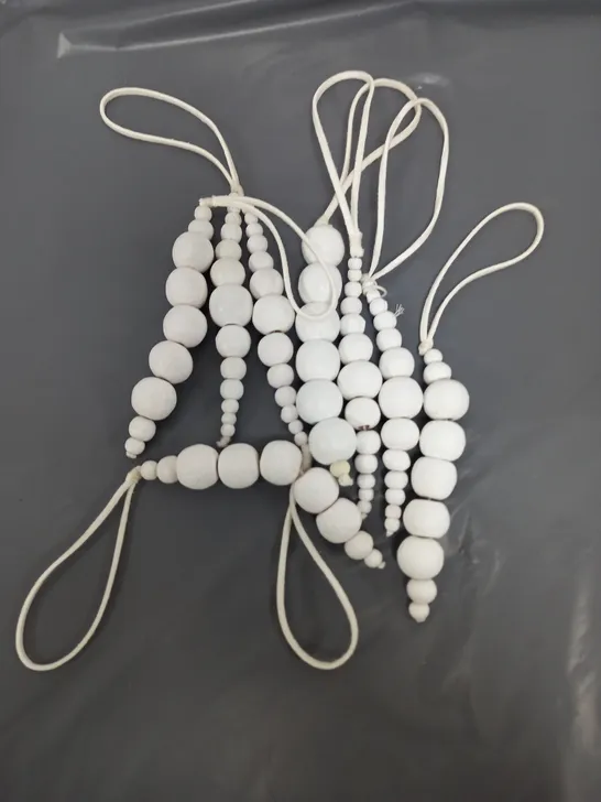 K BY KELLY HOPPEN SET 6 WHITE BEAD DECORATION