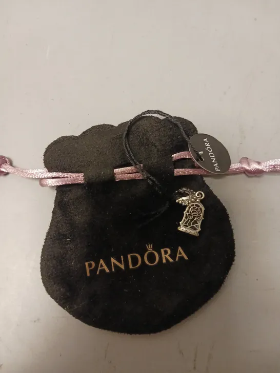 PANDORA DISNEY BEAUTY AND THE BEAST ENCHANTED ROSE DANGLE CHARM