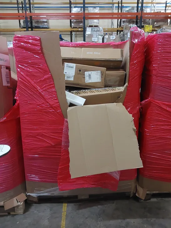 PALLET OF ASSORTED HOUSEHOLD ITEMS AND CONSUMER PRODUCTS. INCLUDES; PLAYMATS, BOXED FURNITURE ETC 