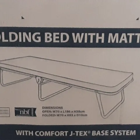 BOXED JAY-BE FOLDING BED WITH MATTRESS