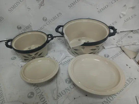 TEMP-TATIONS CERAMIC ROUND CASSEROLE BAKER SET 