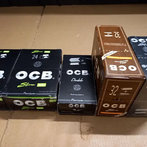LOT OF 5 PACKS OF OCB. SMOKING ACCESSORIES TO INCLUDE SLIM ROLL RIZLAS AND SLIM PAPERS