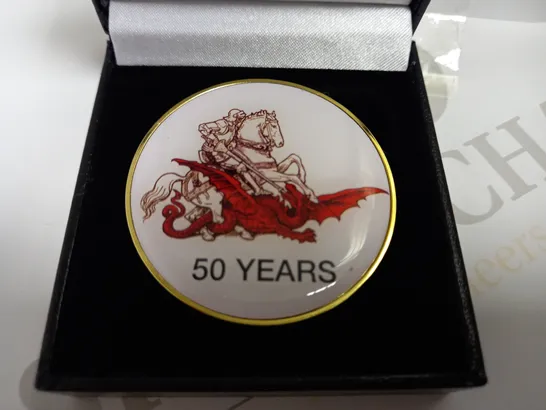 ST GEORGES DAY 50 YEARS COMMEMORATIVE COIN