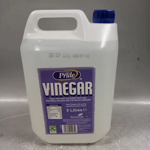 SEALED PRIDE VINEGAR - 5L - COLLECTION ONLY 