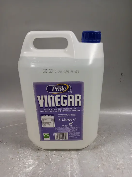 SEALED PRIDE VINEGAR - 5L - COLLECTION ONLY 