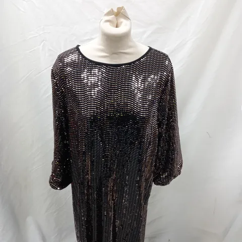 DANNI MINOGUE METALLIC DRESS GOLD UK SIZE 18