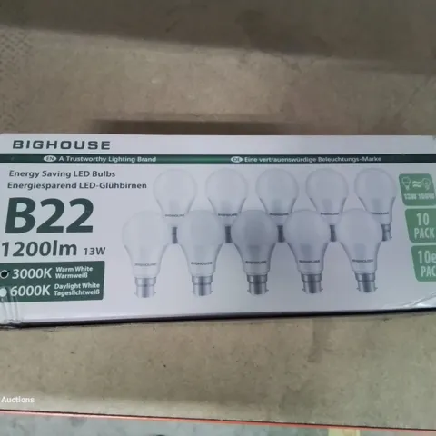 A BOX OF 10 1200LM/13W ENERGY SAVING LED LIGHT BULBS