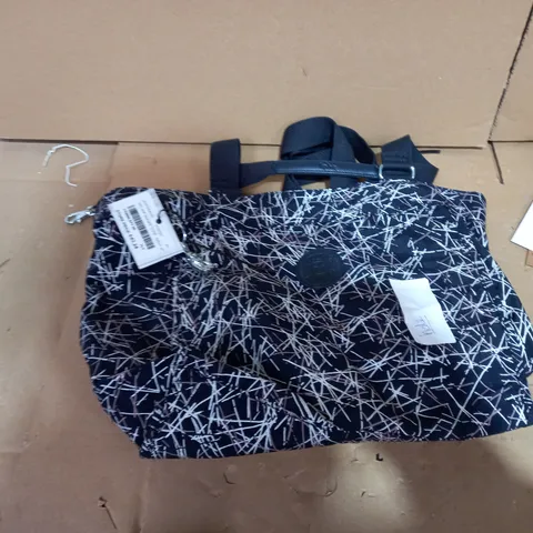 KIPLING SHOPPER TOTE NAVY SCRATCHED