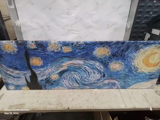 THE STARY NIGHT BY VINCENT VAN GOGH PANORAMIC PRINT ON CANVAS 