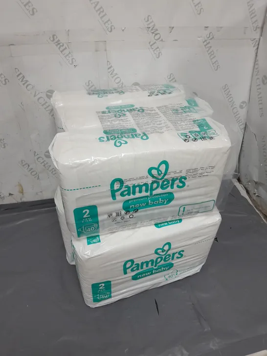 6 PACKS OF PAMPERS PREMIUM PROTECTION NEW BABY NAPPIES 