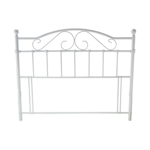 BOXED CLARICE METAL HEADBOARD, WHITE // SIZE UNSPECIFIED (1 BOX)