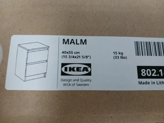 BOXED IKEA MALM WHITE NIGHT TABLE - COLLECTION ONLY