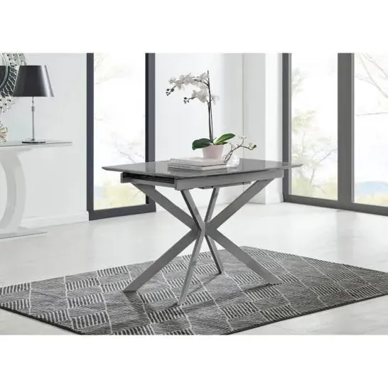 BOXED LIRA EXTENDING DINING TABLE 100CM - WHITE (2 BOXES)