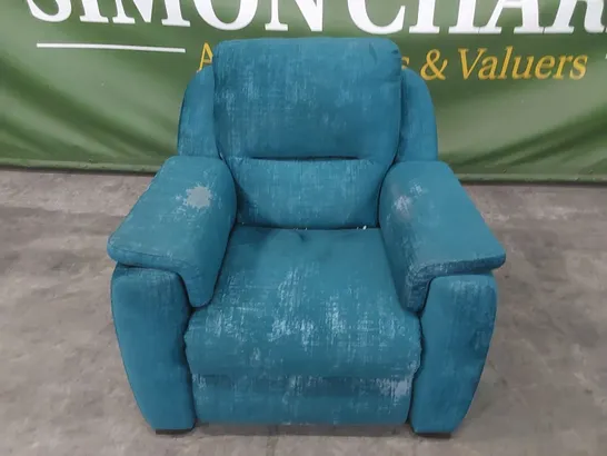 QUALITY DESIGNER ITALIAN MADE AVOLA ELECTRIC RECLINER FABRIC UPHOLSTERED ARMCHAIR