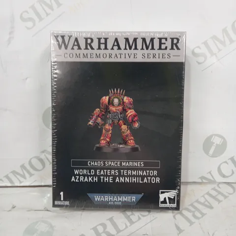 WARHAMMER 40K COMMEMORATIVE SERIES CHAOS SPACE MARINES - WORLD EATERS TERMINATOR MINIATURE