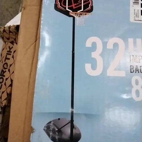 BOXED ADJUSTABLE PORTABLE FULL-SIZE BASKETBALL HOOP