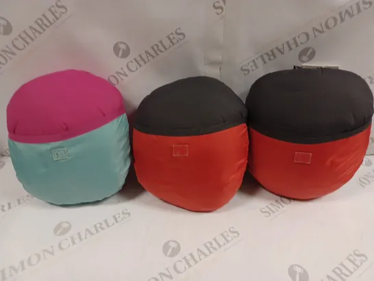 3 X MOTHERCARE COMPACT COSYTOES IN ASSORTED COLOURS 