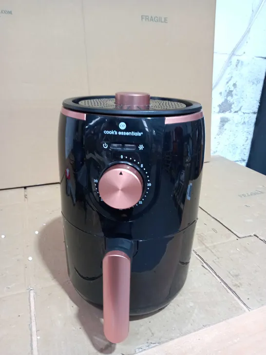 COOK'S ESSENTIALS COMPACT AIR FRYER BLACK/ROSE GOLD 