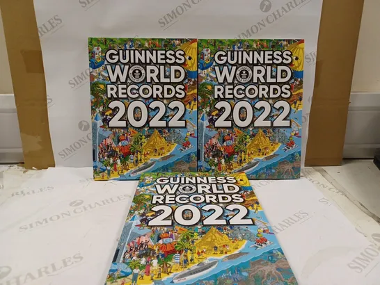 LOT OF 3 OFFICIAL GUINNESS WORLD RECORDS 2022 BOOKS