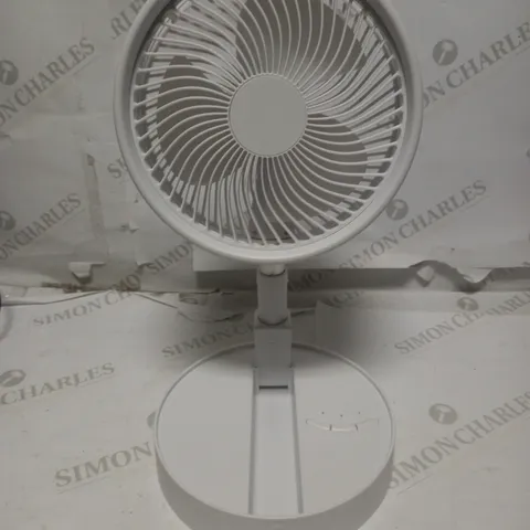 BELL & HOWELL RECHARGEABLE EXTENDABLE DESK & FLOOR FAN, WHITE