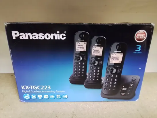 LOT OF 6 PANASONIC KX-TGC223 3-HANDSET DIGITAL CORDLESS ANSWERING SYSTEM PHONES