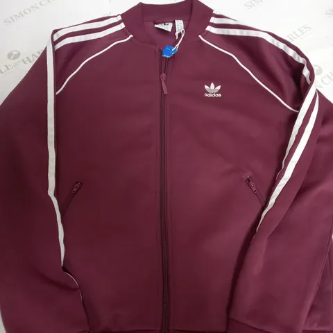 ADIDAS PURPLE 3 STRIPE JACKET - UK 12