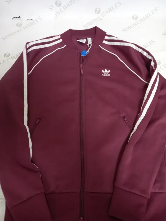 ADIDAS PURPLE 3 STRIPE JACKET - UK 12