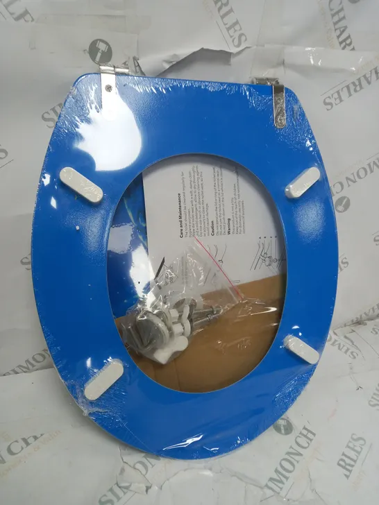 BOXED WC TOILET SEAT MDF LID DOLPHINS