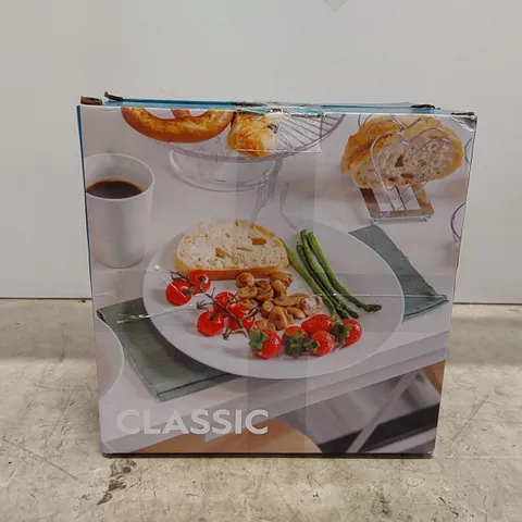 BOXED ARGON TABLEWARE - CLASSIC DINNER PLATES - WHITE, 27CM (2 BOXES TAPED TOGETHER)