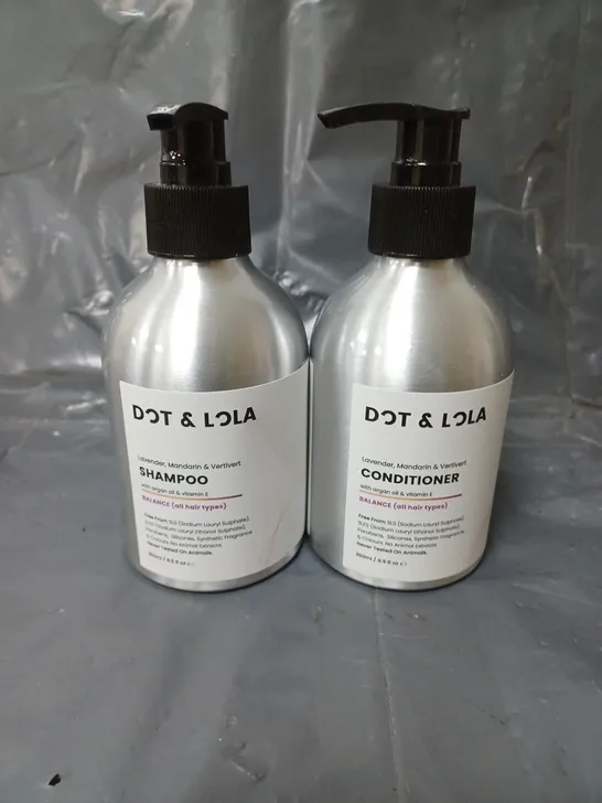 LOT OF 2 DOT & LOLA BALANCE SHAMPOO AND CONDITIONER 250ML