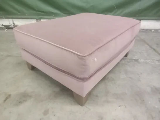 DESIGNER THE LOUNGE COMPANY MADE FOOTSTOOL - PINK FABRIC 