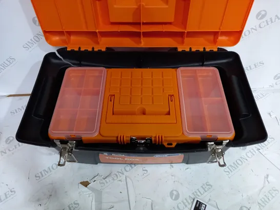 BOXED BUILDCRAFT 3 PIECE TOOL BOX SET WITH REMOVABLE STORAGE TRAYS