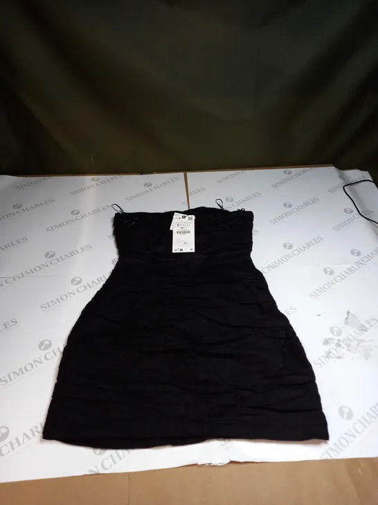 ZARA BLACK BODY CON DRESS - SMALL