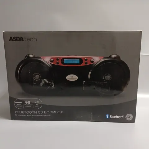 BOXED ASDA TECH BLUETOOTH CD BOOMBOX 