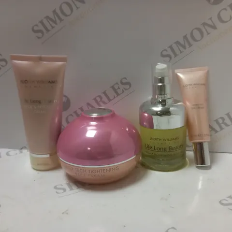 BOXED SET OF 4 ASSORTED JUDITH WILLIAM ITEMS TO INCLUDE - NECK & DECOLLETE CREAM - FACE CREAM HIGHLY NOURISHING ROSE OIL ECT