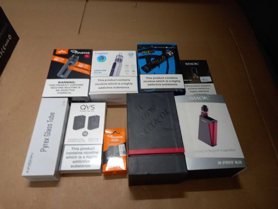 LARGE QUANTITY OF ASSORTED VAPING ITEMS TO INCLUDE VAPING SYSTEMS, REPLACEMENT GLASS AND CLEAROMIZERS
