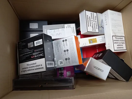 BOX OF APPROXIMATELY 20 ASSORTED E-CIGARETTES