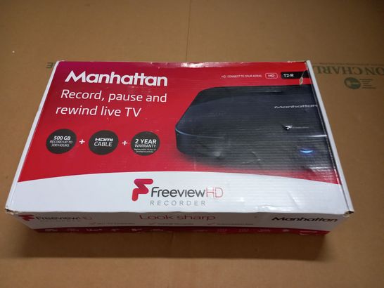 BOXED MANHATTAN T2-R 500GB FREEVIEW HD RECORDER 