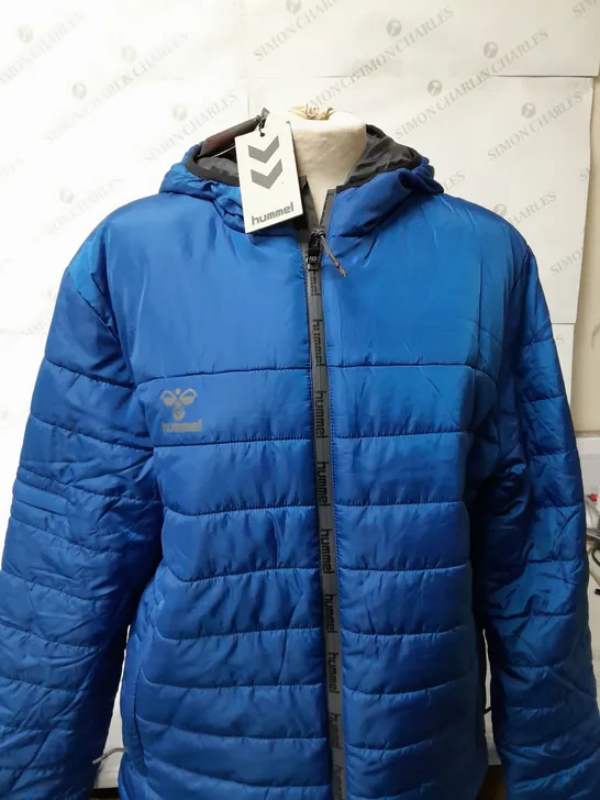 HUMMEL HOODED JACKET IN BLUE SIZE XL 