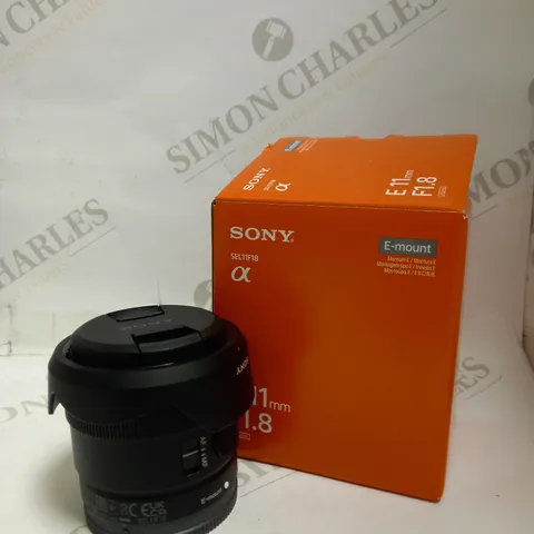 SONY SEL11F18 INTERCHANGEABLE LENS 