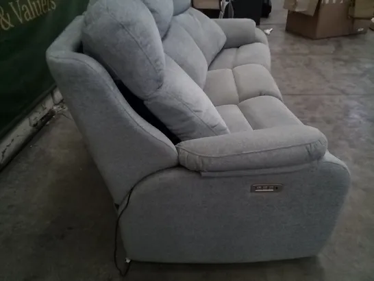 QUALITY BRITISH DESIGNER G PLAN KINGSBURY 3 SEATER (CURVED) ELECTRIC RECLINER DBL HRLM C048 GIRONA SMOKE FABRIC 