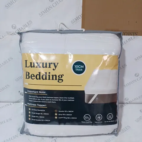 PACKAGED LUXURY BEDDING MATTRESS TOPPER - DOUBLE 