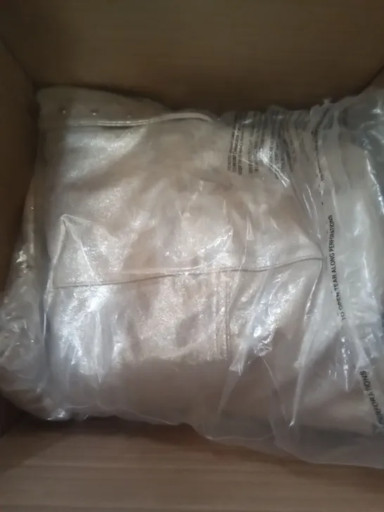 BOX OF APPROXIMATELY 8 JULIEN MACDONALD METALLIC BIKER JACKET SIZE 12