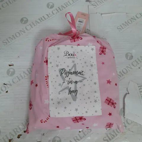 BOUX AVENUE PRESENT PYJAMAS IN A BAG IN PINK MIX SIZE 8