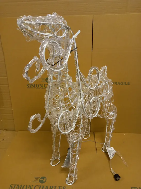 OUTDOOR SPUN ACRYLIC STANDING REINDEER  RRP £59.99