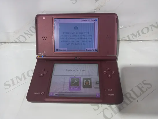 NINTENDO DSI XL IN BURGUNDY WITH PROFESSOR LAYTON GAME