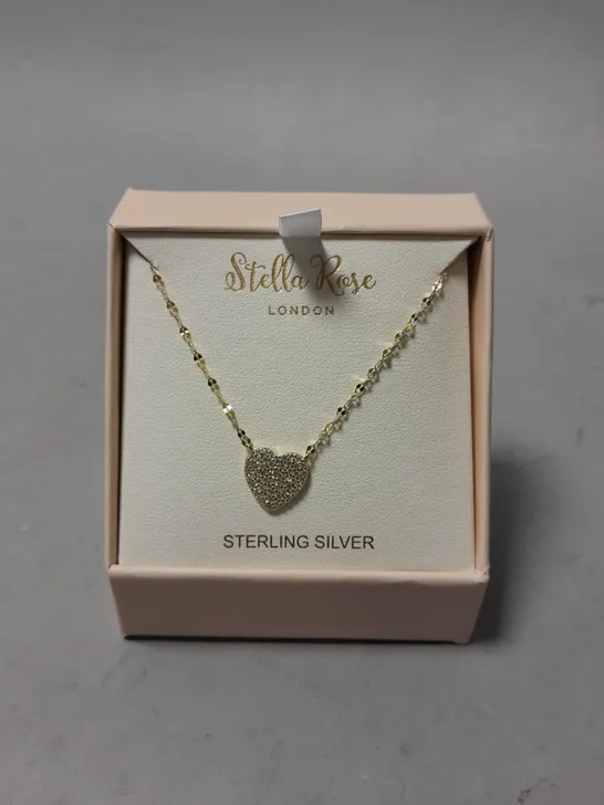 STELLA ROSE STERLING SILVER HEART THEMED NECKLACE