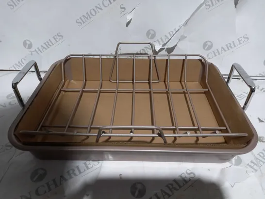 COOK'S ESSENTIALS NON-STICK ROASTER & RACK