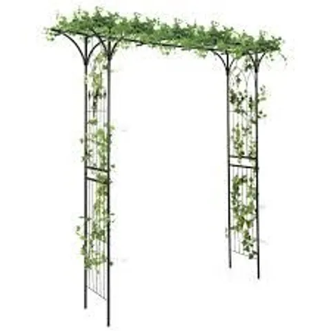 BOXED COSTWAY GARDEN ARCH TRELLIS - 81''H X 81''W METAL GARDEN ARBOR