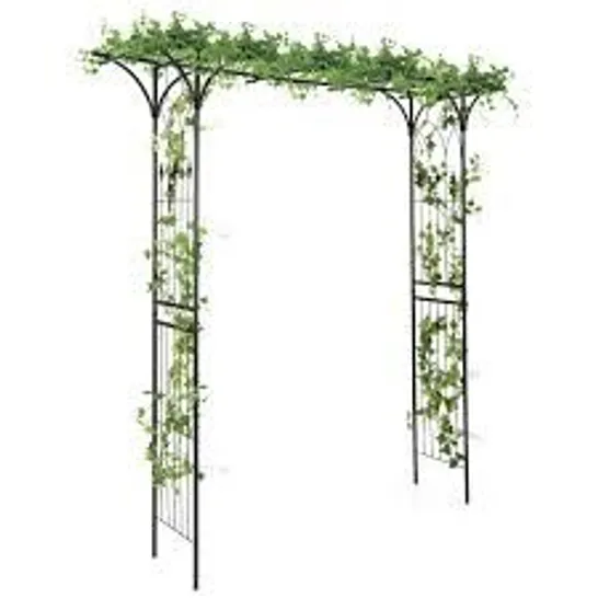 BOXED COSTWAY GARDEN ARCH TRELLIS - 81''H X 81''W METAL GARDEN ARBOR